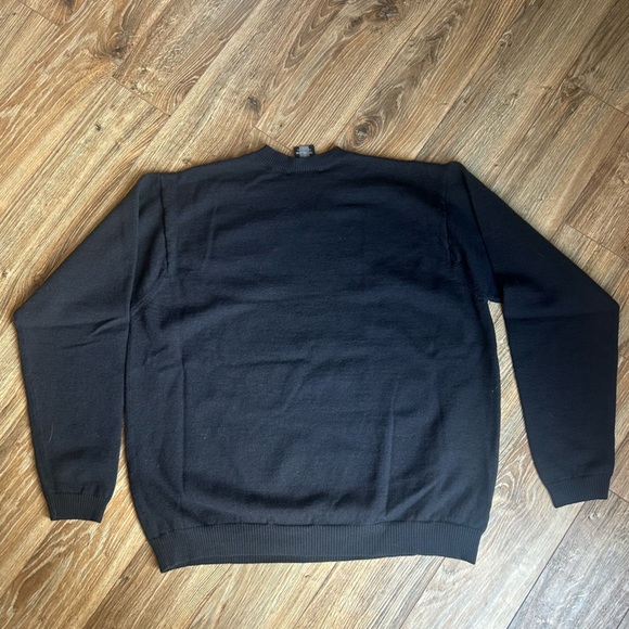 Nike Golf Sweater Men's Size XLarge Black Merino Wool Crewneck Pullover - Picture 6 of 9